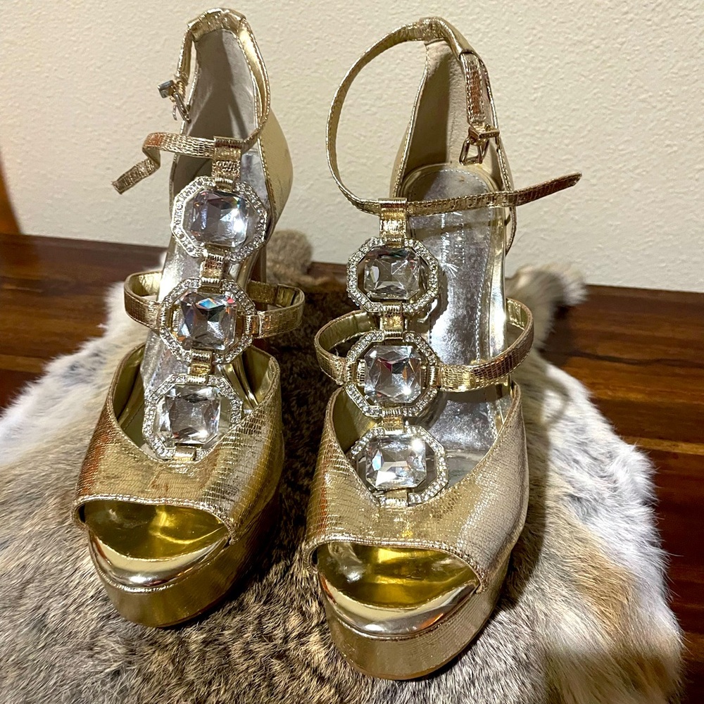Gianni Bini Platinum Collection Jewel Open Toe